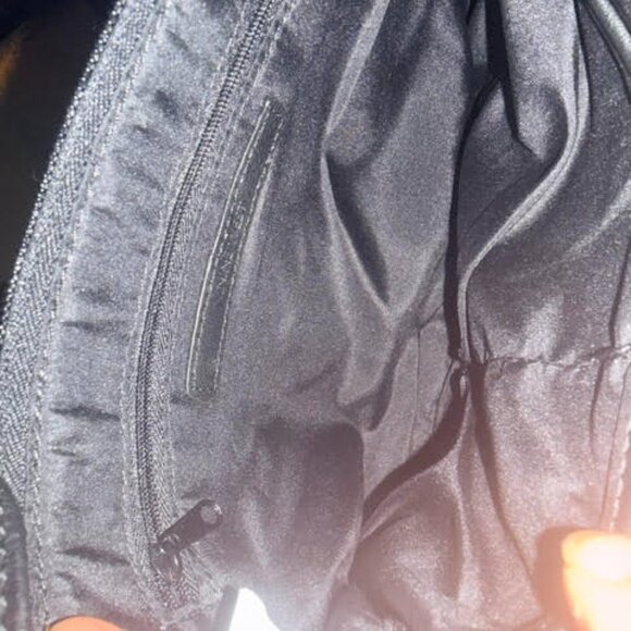 Nine West Crossbody Sling Bag Womens Beige Black Signature Logo Adjustable Strap - Picture 7 of 9